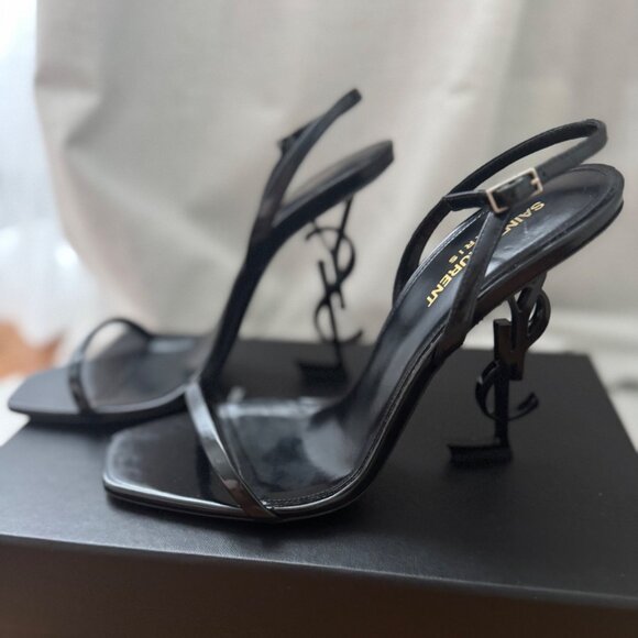 Saint Laurent Shoes - Saint Laurent Opyum Leather Sandals